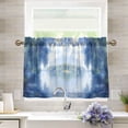 thumbnail image 1 of Yayeee Kitchen Curtains Tier Pair Light Filtering 27"x36" Rod Pocket Short Cafe Window Panel, Plants and River, 1 of 7