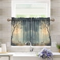 thumbnail image 1 of Yayeee Kitchen Curtains Tier Pair Light Filtering 27"x36" Rod Pocket Short Cafe Window Panel, Retro Forest, 1 of 7