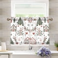 thumbnail image 1 of Yayeee Kitchen Curtains Tier Pair Light Filtering 27"x36" Rod Pocket Short Cafe Window Panel, White Nordic Christmas House, 1 of 7