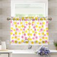 thumbnail image 1 of Yayeee Kitchen Curtains Tier Pair Light Filtering 27"x36" Rod Pocket Short Cafe Window Panel, White Stars Pattern, 1 of 7