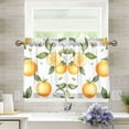 thumbnail image 1 of Yayeee Kitchen Curtains Light Filtering 27"x36" Rod Pocket Short Cafe Window Panel, White Watercolor Oranges, 1 of 7