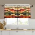 thumbnail image 1 of Yayeee Kitchen Curtains Tier Set of 2 Light Filtering 57"x24" Over Sink Window Panels, Abstract Desert Pattern, 1 of 7