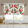 thumbnail image 1 of Yayeee Kitchen Curtains Set of 2 Light Filtering 57"x24" Over Sink Window Panels, Apples Flower Pattern, 1 of 7