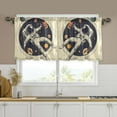 thumbnail image 1 of Yayeee Kitchen Curtains Set of 2 Light Filtering 57"x24" Over Sink Window Panels, Astronaut Floating, 1 of 7