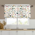 thumbnail image 1 of Yayeee Kitchen Curtains Tier Set of 2 Light Filtering 57"x24" Over Sink Window Panels, Beige Vegetables Pattern, 1 of 7