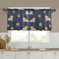 thumbnail image 1 of Yayeee Kitchen Curtains Tier Set of 2 Light Filtering 57"x24" Over Sink Window Panels, Blue Capybaras, 1 of 7