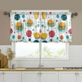 thumbnail image 1 of Yayeee Kitchen Curtains Set of 2 Light Filtering 57"x24" Over Sink Window Panels, Bubbles Hamburger, 1 of 7