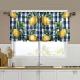 thumbnail image 1 of Yayeee Kitchen Curtains Tier Set of 2 Light Filtering 57"x24" Over Sink Window Panels, Cartoon Beige Lemon, 1 of 7