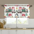 thumbnail image 1 of Yayeee Kitchen Curtains Set of 2 Light Filtering 57"x24" Over Sink Window Panels, Christmas Train, 1 of 7