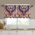 thumbnail image 1 of Yayeee Kitchen Curtains Tier Set of 2 Light Filtering 57"x24" Over Sink Window Panels, Colorful Abstract Eagle, 1 of 7