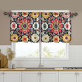 thumbnail image 1 of Yayeee Kitchen Curtains Tier Set of 2 Light Filtering 57"x24" Over Sink Window Panels, Colorful Floral Pattern, 1 of 7