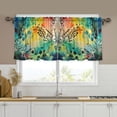thumbnail image 1 of Yayeee Kitchen Curtains Tier Set of 2 Light Filtering 57"x24" Over Sink Window Panels, Colorful Plants, 1 of 7