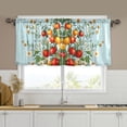 thumbnail image 1 of Yayeee Kitchen Curtains Tier Set of 2 Light Filtering 57"x24" Over Sink Window Panels, Colorful Tomatoes, 1 of 7