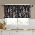 thumbnail image 1 of Yayeee Kitchen Curtains Tier Set of 2 Light Filtering 57"x24" Over Sink Window Panels, Dark Flowers Pattern, 1 of 7
