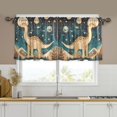 thumbnail image 1 of Yayeee Kitchen Curtains Set of 2 Light Filtering 57"x24" Over Sink Window Panels, Dinosaur at Night, 1 of 7