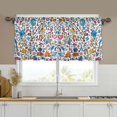 thumbnail image 1 of Yayeee Kitchen Curtains Tier Set of 2 Light Filtering 57"x24" Over Sink Window Panels, Doodle Pattern, 1 of 7