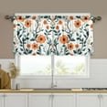 thumbnail image 1 of Yayeee Kitchen Curtains Set of 2 Light Filtering 57"x24" Over Sink Window Panels, Flowers Pattern, 1 of 7