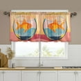 thumbnail image 1 of Yayeee Kitchen Curtains Set of 2 Light Filtering 57"x24" Over Sink Window Panels, Goldfish, 1 of 7
