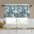 thumbnail image 1 of Yayeee Kitchen Curtains Tier Set of 2 Light Filtering 57"x24" Over Sink Window Panels, Green Flourishing Garden, 1 of 7