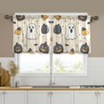 thumbnail image 1 of Yayeee Kitchen Curtains Tier Set of 2 Light Filtering 57"x24" Over Sink Window Panels, Halloween Black Pumpkins, 1 of 7