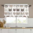 thumbnail image 1 of Yayeee Kitchen Curtains Tier Set of 2 Light Filtering 57"x24" Over Sink Window Panels, Light Gray Cat Pattern, 1 of 7