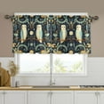 thumbnail image 1 of Yayeee Kitchen Curtains Tier Set of 2 Light Filtering 57"x24" Over Sink Window Panels, Mystical Owls Pattern, 1 of 7