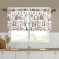 thumbnail image 1 of Yayeee Kitchen Curtains Tier Set of 2 Light Filtering 57"x24" Over Sink Window Panels, Nordic Christmas House, 1 of 7