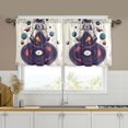 thumbnail image 1 of Yayeee Kitchen Curtains Set of 2 Light Filtering 57"x24" Over Sink Window Panels, Orange Astronaut Planet, 1 of 7