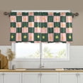 thumbnail image 1 of Yayeee Kitchen Curtains Tier Set of 2 Light Filtering 57"x24" Over Sink Window Panels, Pink Abstract, 1 of 7
