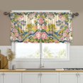thumbnail image 1 of Yayeee Kitchen Curtains Set of 2 Light Filtering 57"x24" Over Sink Window Panels, Pink Floral Wave, 1 of 7