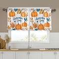 thumbnail image 1 of Yayeee Kitchen Curtains Tier Set of 2 Light Filtering 57"x24" Over Sink Window Panels, Pumpkins Pattern, 1 of 7