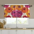 thumbnail image 1 of Yayeee Kitchen Curtains Set of 2 Light Filtering 57"x24" Over Sink Window Panels, Purple Hand Drawn Floral, 1 of 7