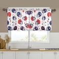 thumbnail image 1 of Yayeee Kitchen Curtains Tier Set of 2 Light Filtering 57"x24" Over Sink Window Panels, Star Spangled Helmets, 1 of 7