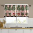 thumbnail image 1 of Yayeee Kitchen Curtains Set of 2 Light Filtering 57"x24" Over Sink Window Panels, Stripes Trees, 1 of 7