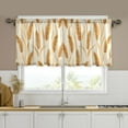 thumbnail image 1 of Yayeee Kitchen Curtains Set of 2 Light Filtering 57"x24" Over Sink Window Panels, Wheat Ears Pattern, 1 of 7