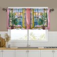 thumbnail image 1 of Yayeee Kitchen Curtains Set of 2 Light Filtering 57"x24" Over Sink Window Panels, Yellow Window, 1 of 7