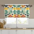 thumbnail image 1 of Yayeee Kitchen Curtains Tier Set of 2 Light Filtering 57"x36" Over Sink Window Panels, Beige Clover Pattern, 1 of 7