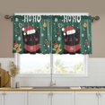 thumbnail image 1 of Yayeee Kitchen Curtains Tier Set of 2 Light Filtering 57"x36" Over Sink Window Panels, Christmas Cat, 1 of 7