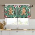 thumbnail image 1 of Yayeee Kitchen Curtains Tier Set of 2 Light Filtering 57"x36" Over Sink Window Panels, Christmas Gingerbread, 1 of 7