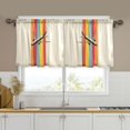 thumbnail image 1 of Yayeee Kitchen Curtains Tier Set of 2 Light Filtering 57"x36" Over Sink Window Panels, Colorful Plane, 1 of 7