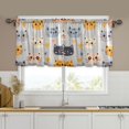 thumbnail image 1 of Yayeee Kitchen Curtains Tier Set of 2 Light Filtering 57"x36" Over Sink Window Panels, Cute Cartoon Cat, 1 of 7