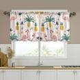 thumbnail image 1 of Yayeee Kitchen Curtains Set of 2 Light Filtering 57"x36" Over Sink Window Panels, Flamingo Pattern, 1 of 7