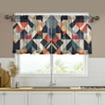 thumbnail image 1 of Yayeee Kitchen Curtains Set of 2 Light Filtering 57"x36" Over Sink Window Panels, Geometric Pattern, 1 of 7