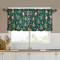 thumbnail image 1 of Yayeee Kitchen Curtains Tier Set of 2 Light Filtering 57"x36" Over Sink Window Panels, Green Christmas Gingerbread, 1 of 7