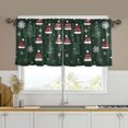 thumbnail image 1 of Yayeee Kitchen Curtains Set of 2 Light Filtering 57"x36" Over Sink Window Panels, Green Christmas Hats, 1 of 7