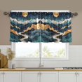 thumbnail image 1 of Yayeee Kitchen Curtains Tier Set of 2 Light Filtering 57"x36" Over Sink Window Panels, Green Mountains, 1 of 7