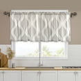 thumbnail image 1 of Yayeee Kitchen Curtains Tier Set of 2 Light Filtering 57"x36" Over Sink Window Panels, Light Gray Pattern, 1 of 7