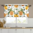 thumbnail image 1 of Yayeee Kitchen Curtains Tier Set of 2 Light Filtering 57"x36" Over Sink Window Panels, Orange Watercolor Bees, 1 of 7