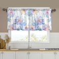 thumbnail image 1 of Yayeee Kitchen Curtains Tier Set of 2 Light Filtering 57"x36" Over Sink Window Panels, Pastel Flower Pattern, 1 of 7