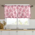 thumbnail image 1 of Yayeee Kitchen Curtains Tier Set of 2 Light Filtering 57"x36" Over Sink Window Panels, Phones and Hearts, 1 of 7